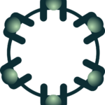 green balls circle
